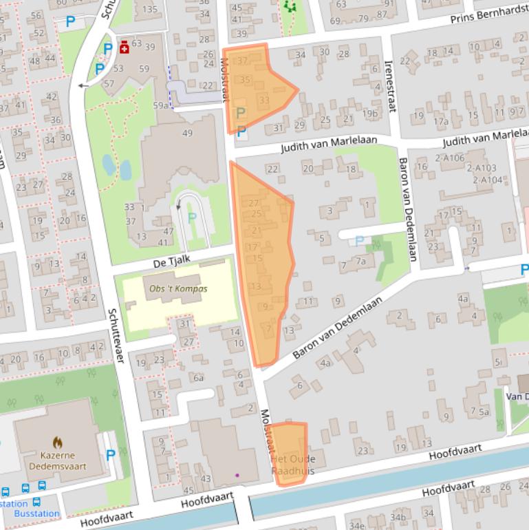 Kaart van postcodegebied 7701JA.