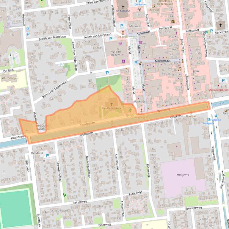 Kaart van postcodegebied 7701JE.