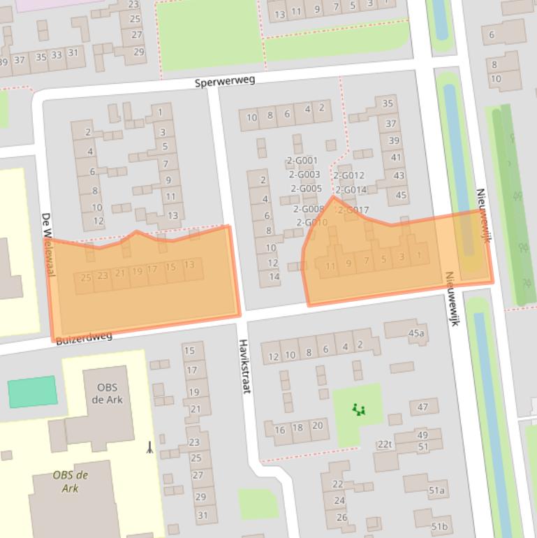 Kaart van postcodegebied 7701KB.