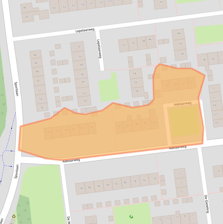 Kaart van postcodegebied 7701KM.