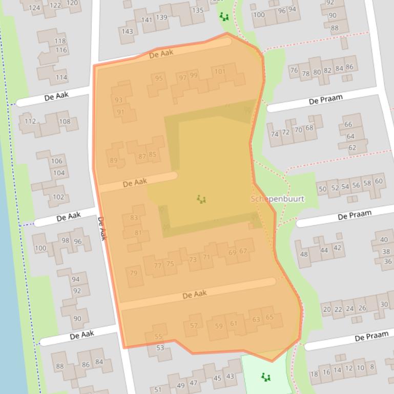 Kaart van postcodegebied 7701LG.