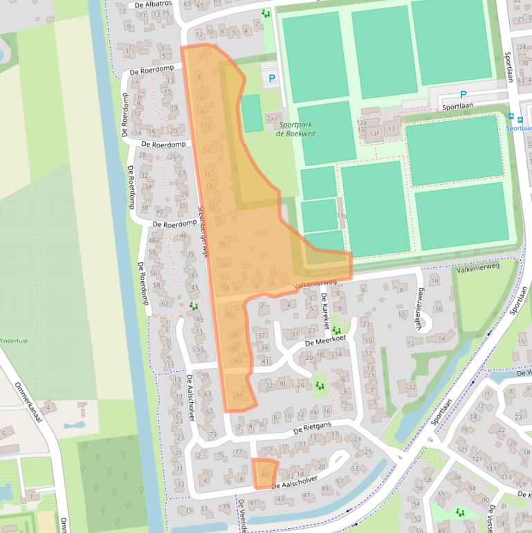 Kaart van postcodegebied 7701RB.