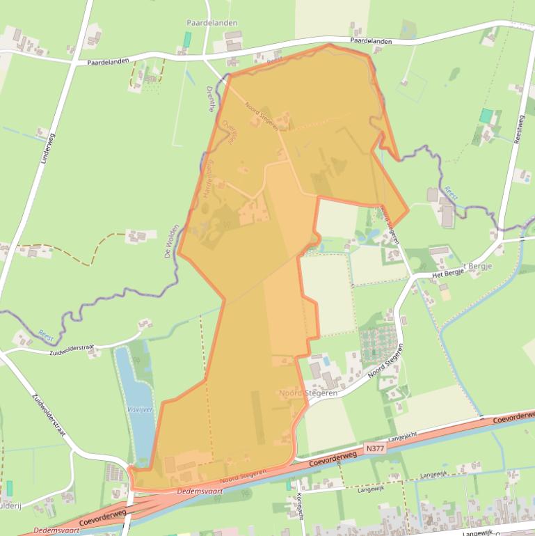 Kaart van postcodegebied 7701RT.