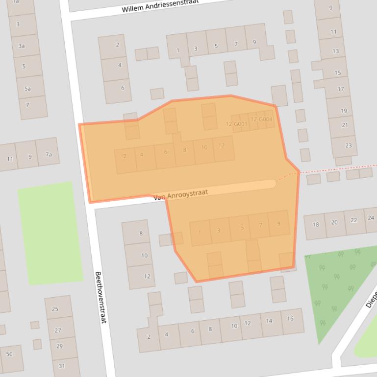 Kaart van postcodegebied 7701TD.