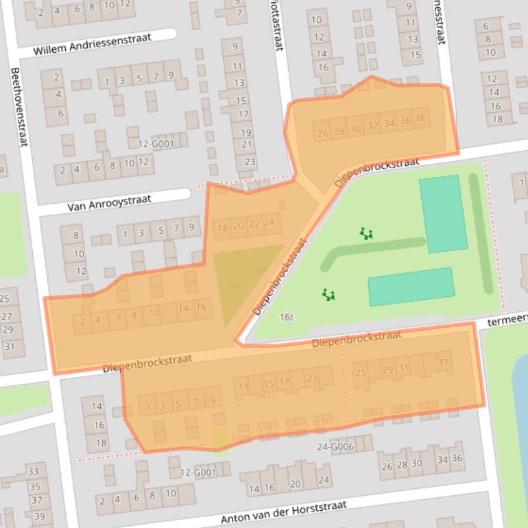 Kaart van postcodegebied 7701TE.