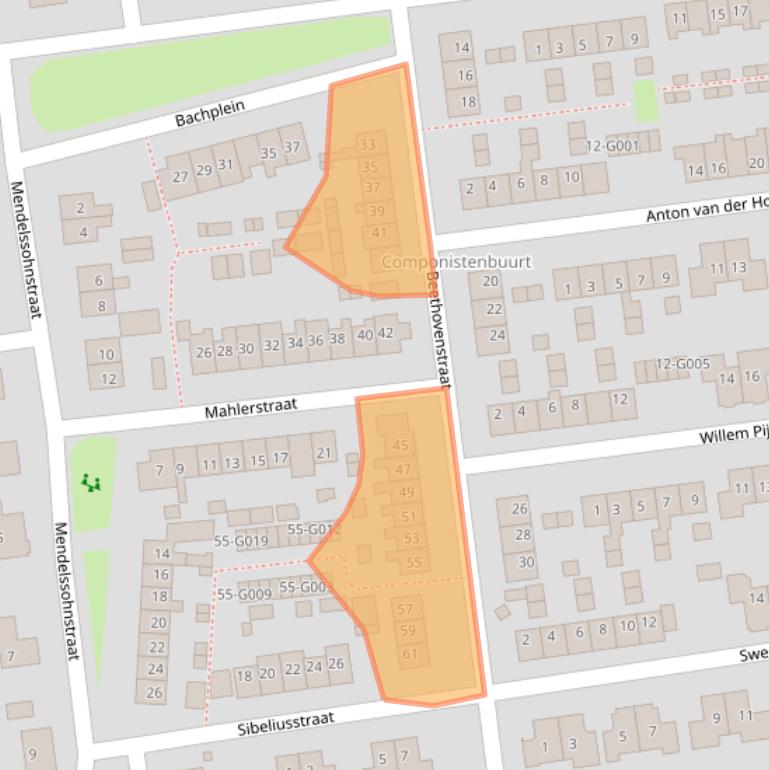 Kaart van postcodegebied 7701TL.