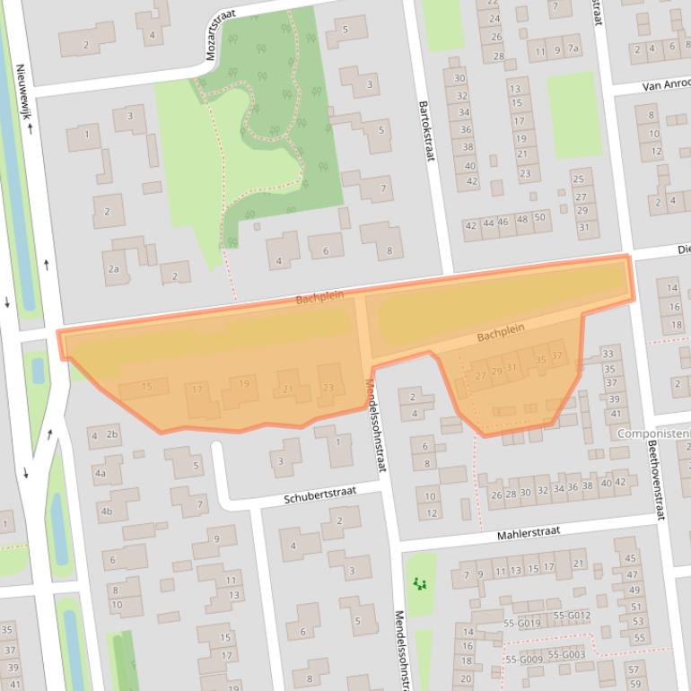 Kaart van postcodegebied 7701TT.