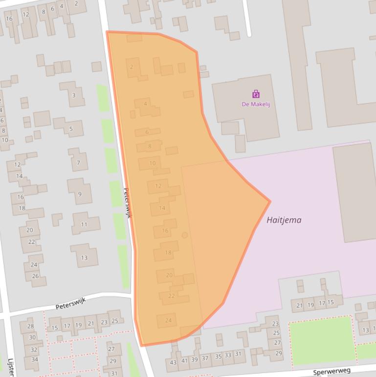 Kaart van postcodegebied 7701VC.