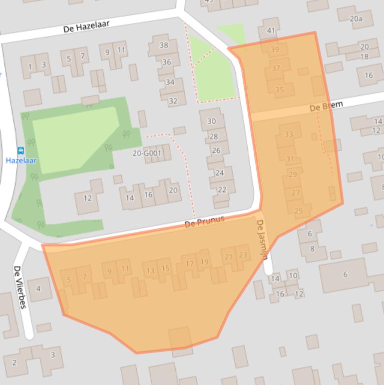 Kaart van postcodegebied 7701WG.