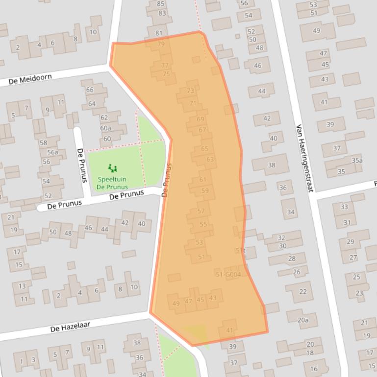 Kaart van postcodegebied 7701WH.