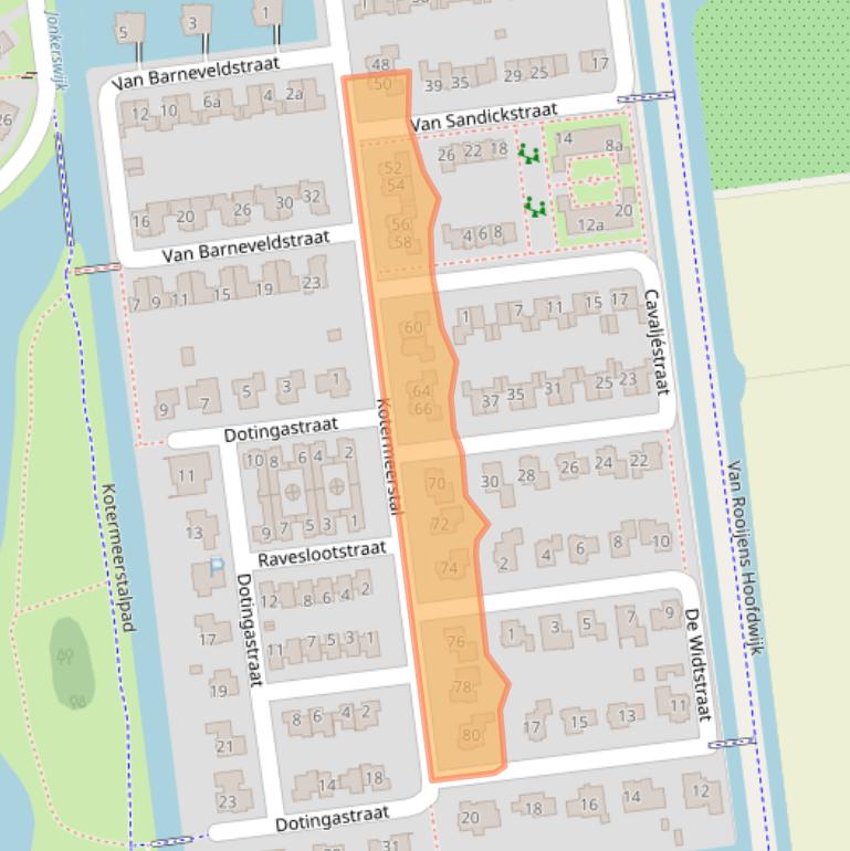 Kaart van postcodegebied 7701XD.