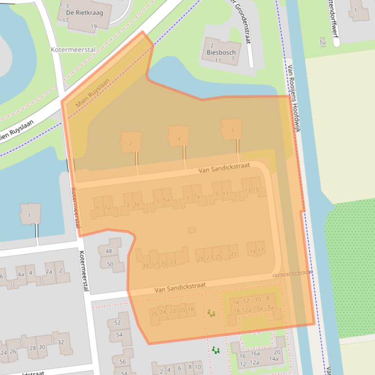 Kaart van postcodegebied 7701XE.