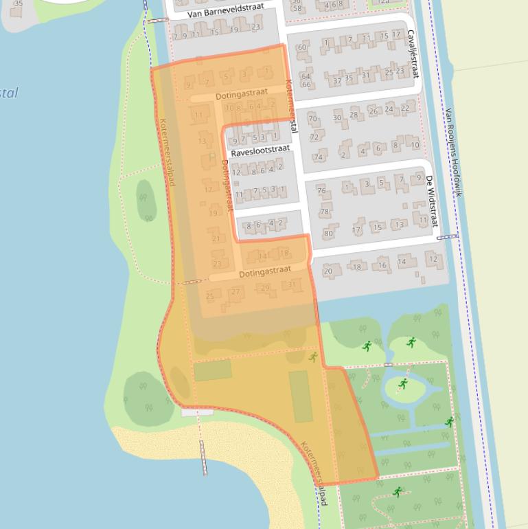 Kaart van postcodegebied 7701XJ.