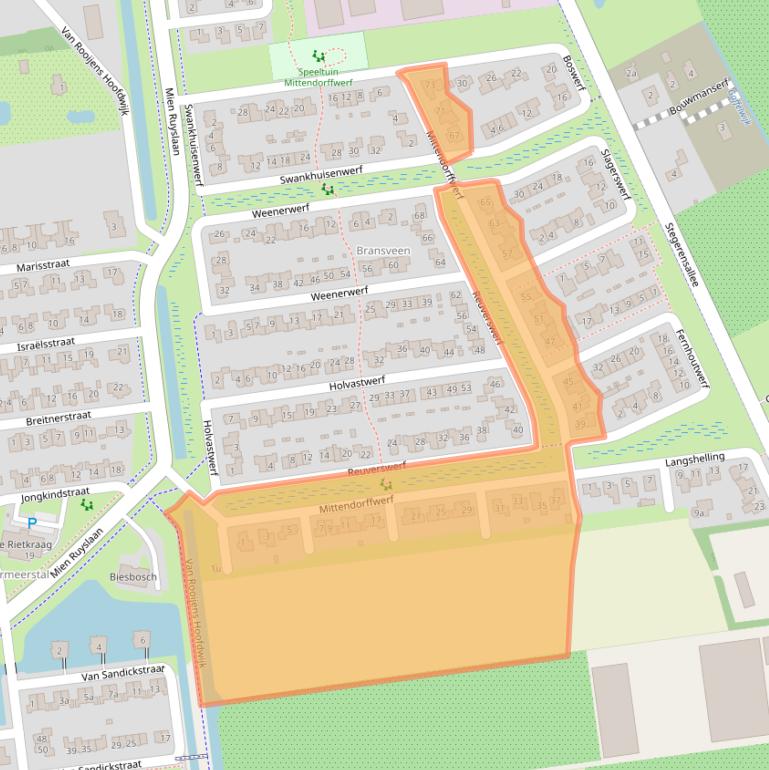 Kaart van postcodegebied 7701XR.