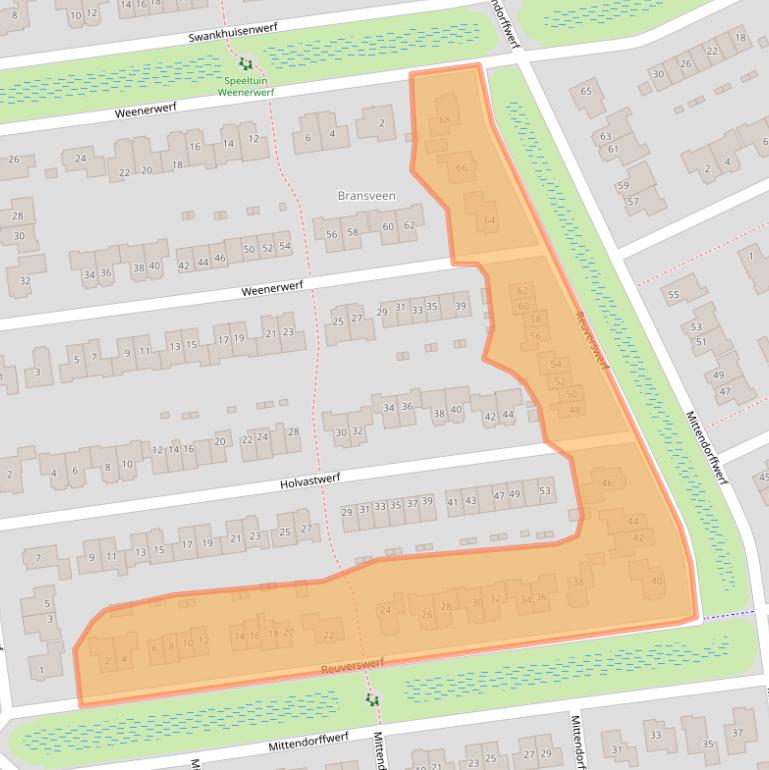 Kaart van postcodegebied 7701XS.