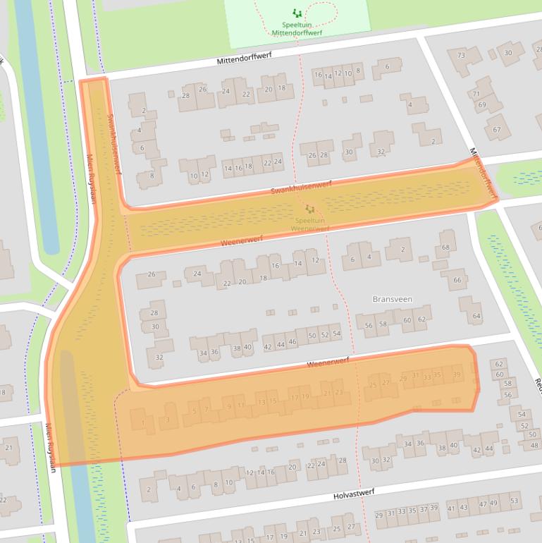 Kaart van postcodegebied 7701XV.