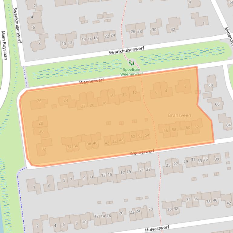 Kaart van postcodegebied 7701XW.