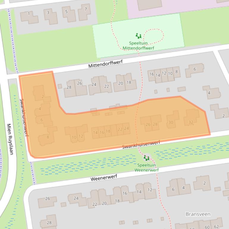 Kaart van postcodegebied 7701XX.