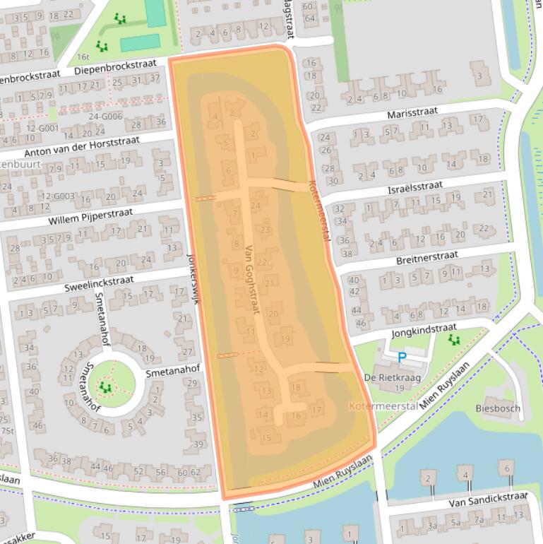 Kaart van postcodegebied 7701ZL.