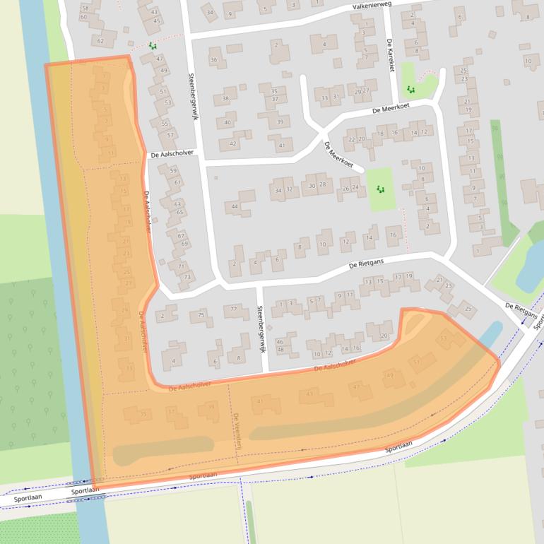 Kaart van postcodegebied 7702AD.