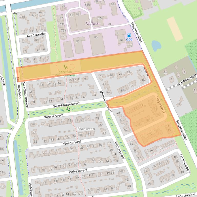 Kaart van postcodegebied 7702DB.