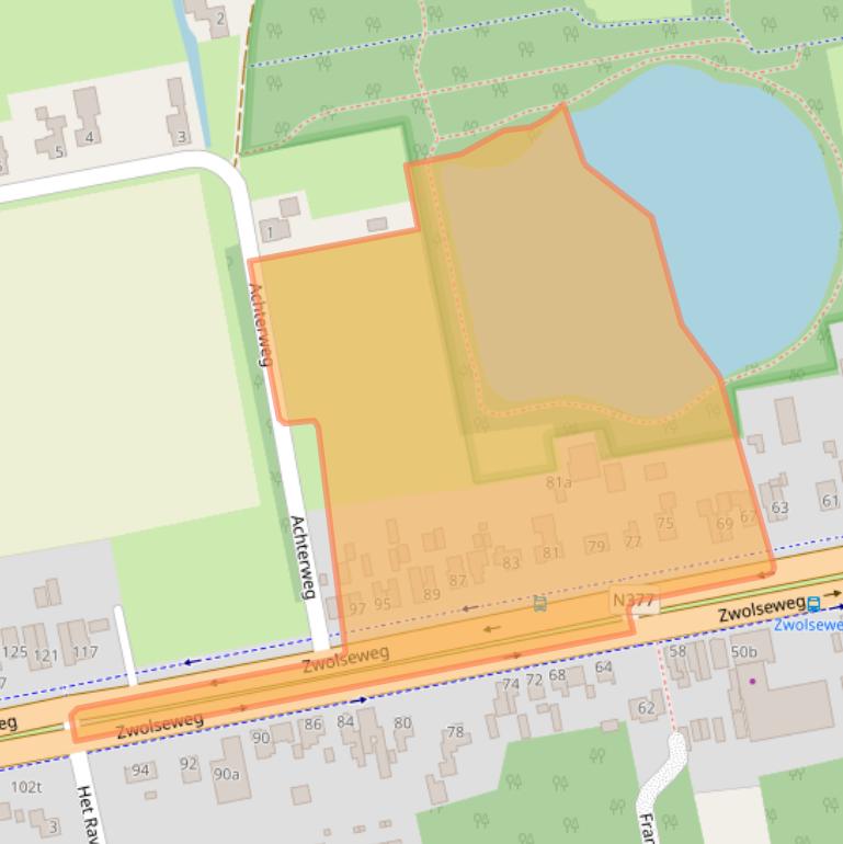 Kaart van postcodegebied 7707AC.
