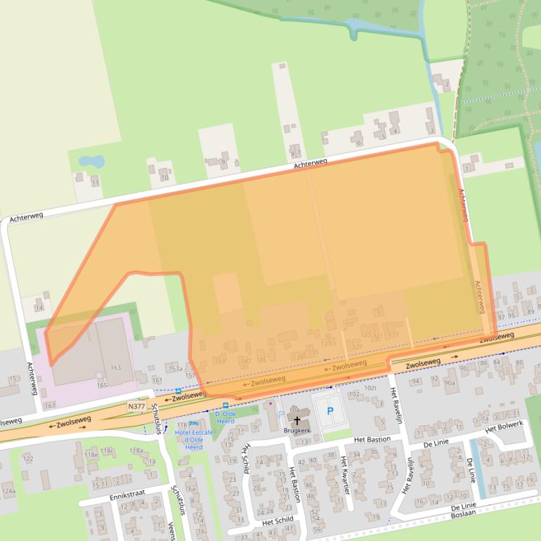 Kaart van postcodegebied 7707AD.