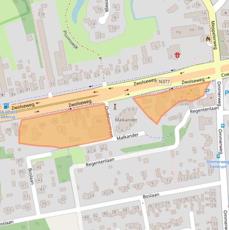 Kaart van postcodegebied 7707AH.