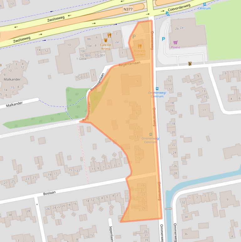 Kaart van postcodegebied 7707AS.