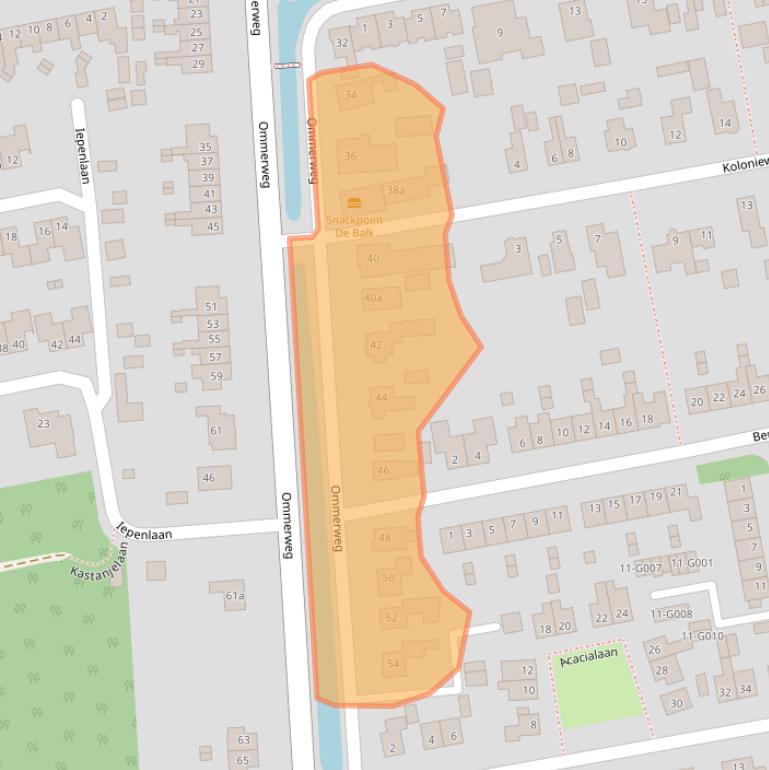 Kaart van postcodegebied 7707AW.