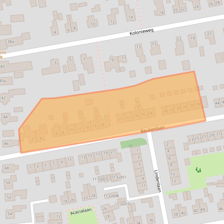 Kaart van postcodegebied 7707BN.