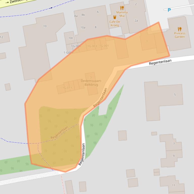 Kaart van postcodegebied 7707BV.