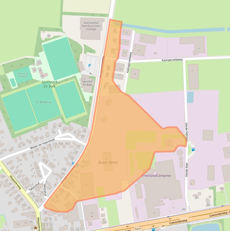 Kaart van postcodegebied 7707CG.