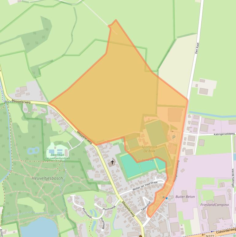 Kaart van postcodegebied 7707CH.