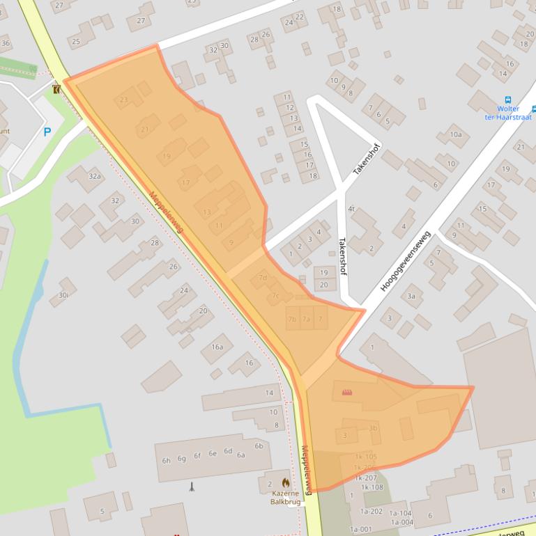 Kaart van postcodegebied 7707CL.