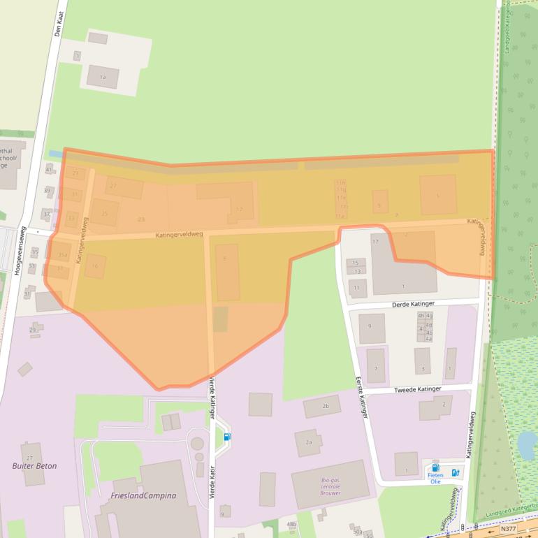 Kaart van postcodegebied 7707CT.