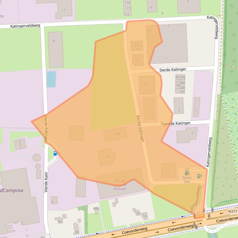 Kaart van postcodegebied 7707CV.