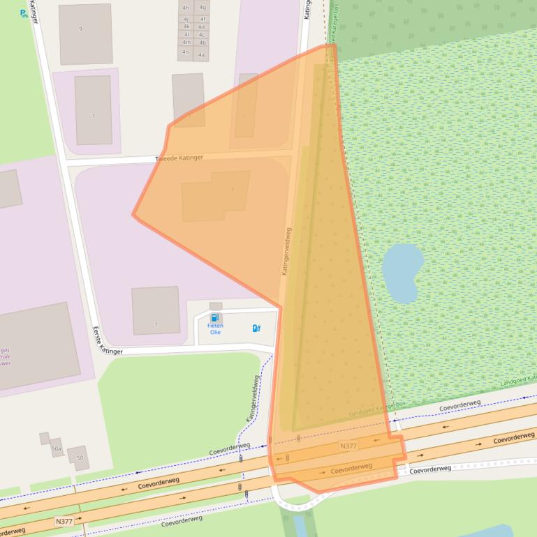 Kaart van postcodegebied 7707CW.