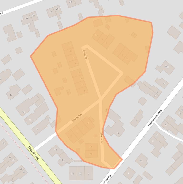 Kaart van postcodegebied 7707CX.