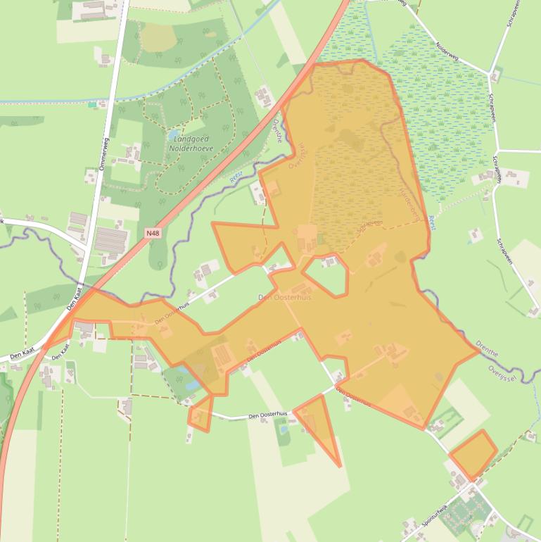 Kaart van postcodegebied 7707PD.