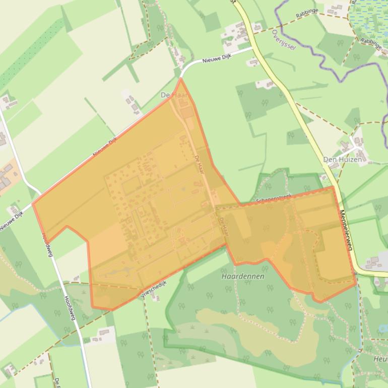 Kaart van postcodegebied 7707PK.