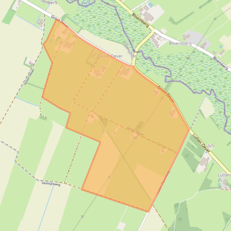 Kaart van postcodegebied 7707PV.