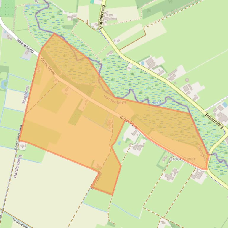 Kaart van postcodegebied 7707PW.