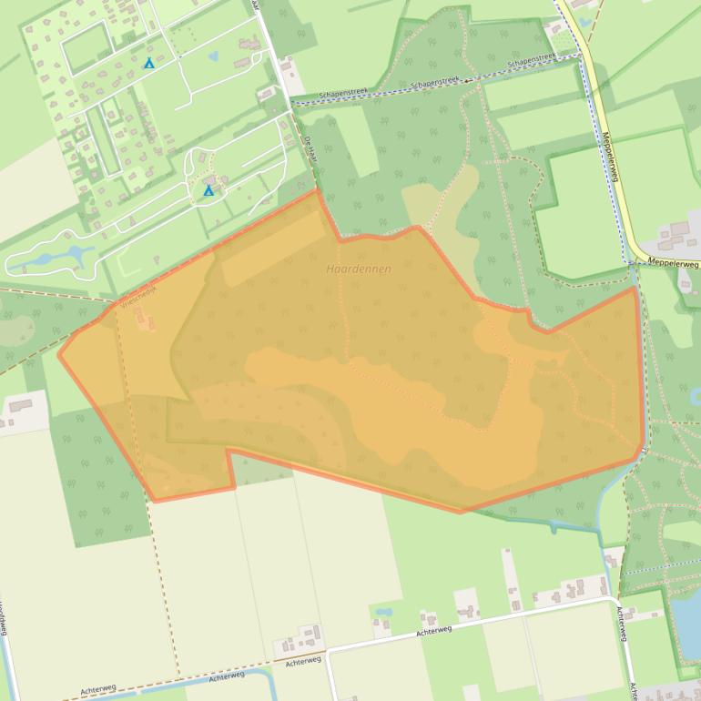 Kaart van postcodegebied 7707PZ.