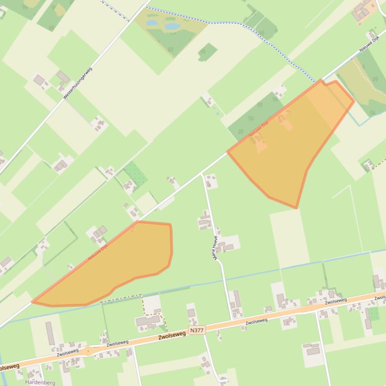 Kaart van postcodegebied 7707RK.