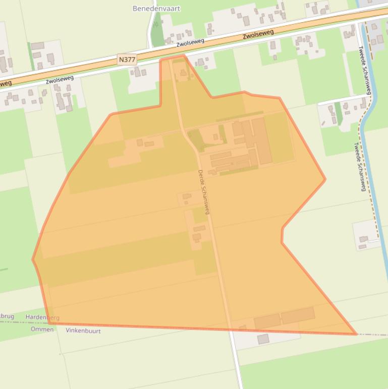 Kaart van postcodegebied 7707RS.