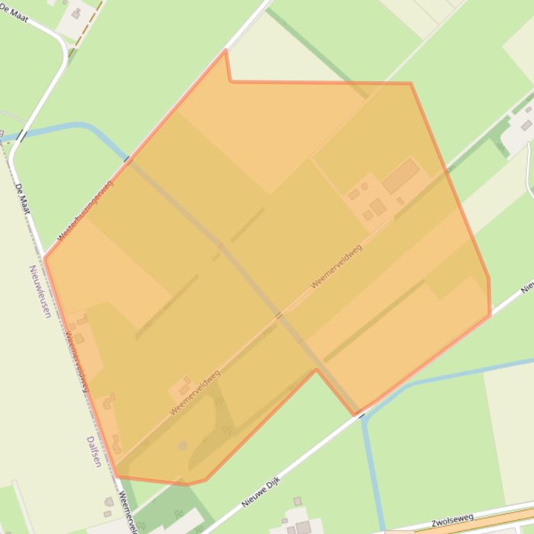 Kaart van postcodegebied 7707RX.