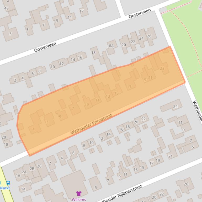 Kaart van postcodegebied 7711AV.