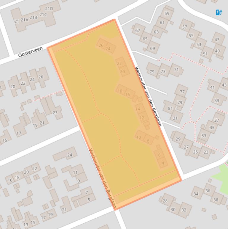 Kaart van postcodegebied 7711AZ.