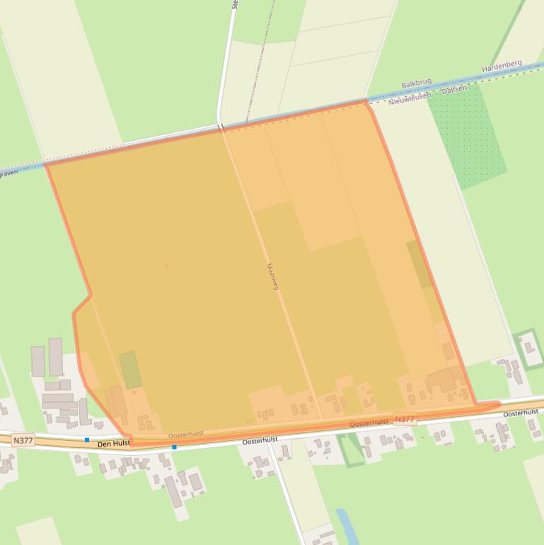 Kaart van postcodegebied 7711BH.